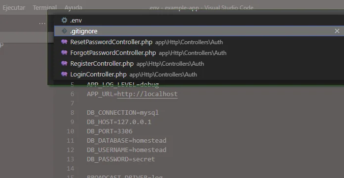 VSCode, buscar entre los archivos abiertos